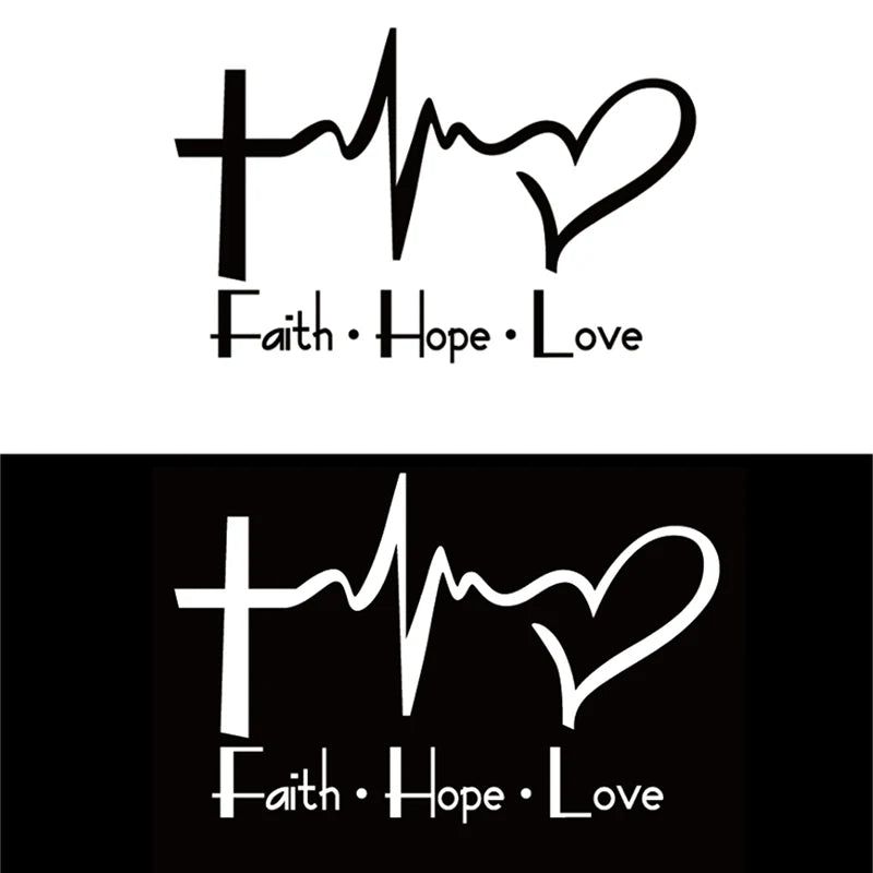 "Faith Hope Love" Vinyl Decal Car Sticker