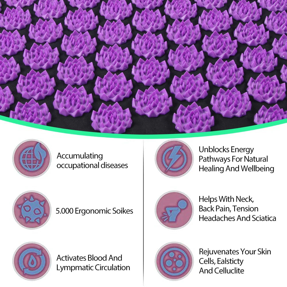 Yoga Acupressure Massage Mat Set