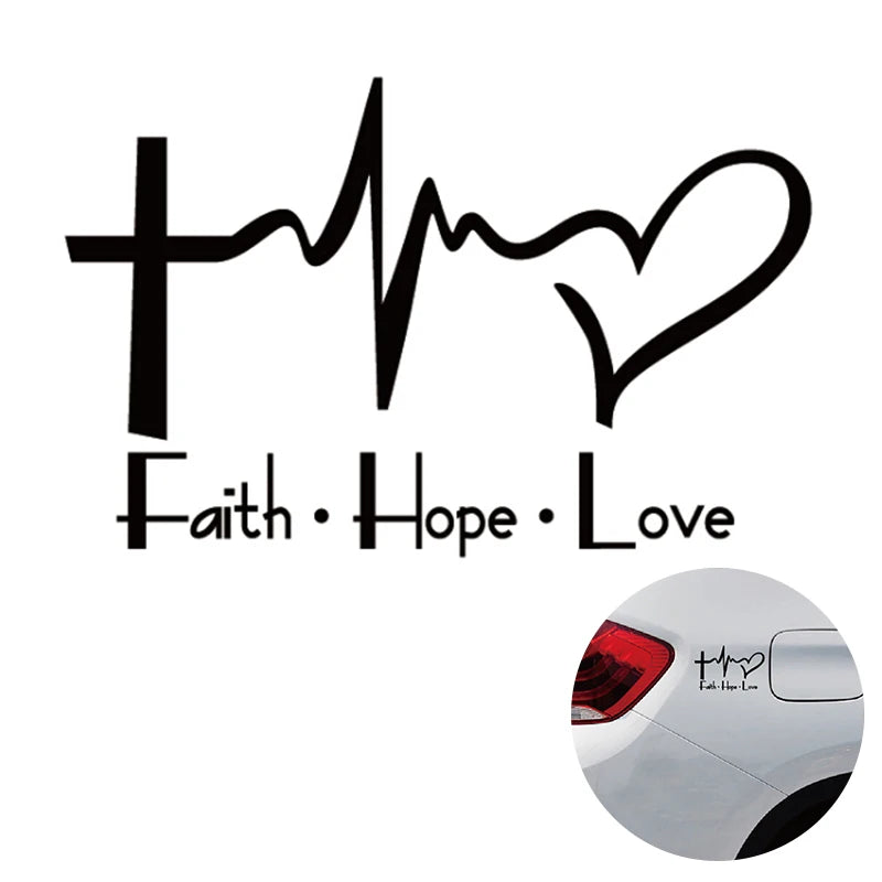 "Faith Hope Love" Vinyl Decal Car Sticker