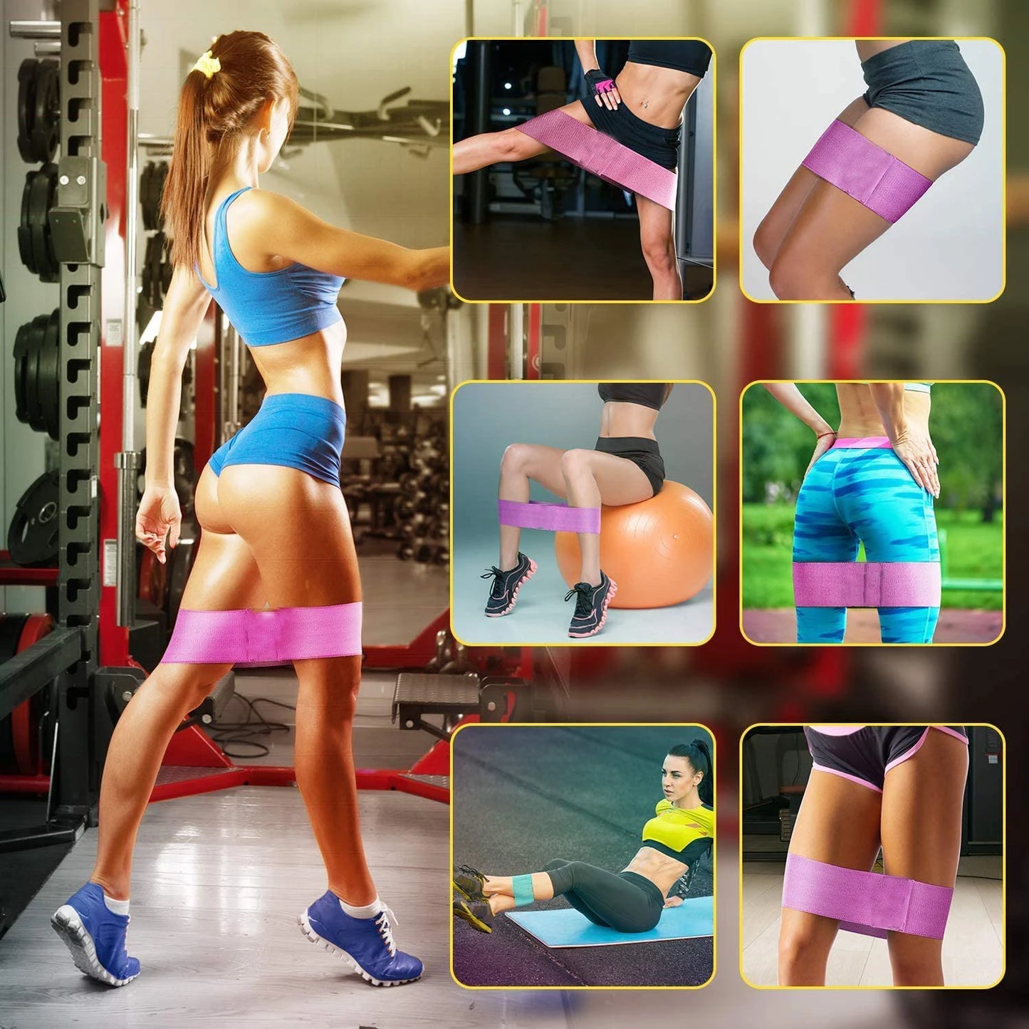 Elastic Fitness Resistance Bands (3PCs)