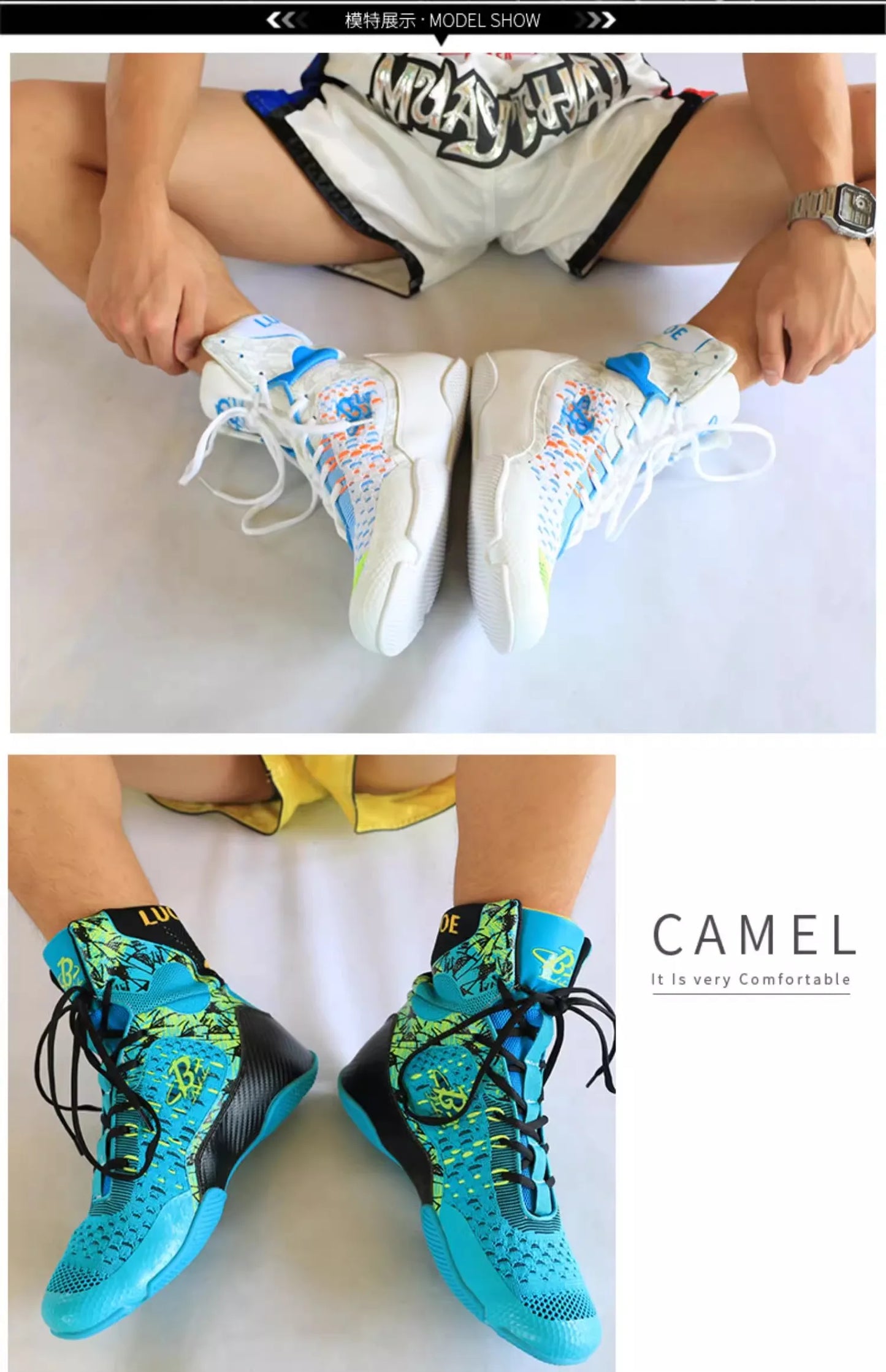 Breathable Professional Boxing/Wrestling Shoes