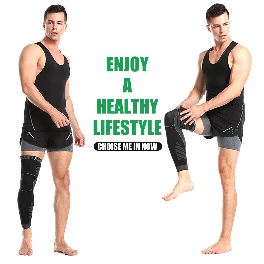 Long Leg Knee Brace Compression Sleeves
