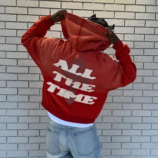 Streetwear 'God Is Good' Embroidered Zip-Up Hoodie