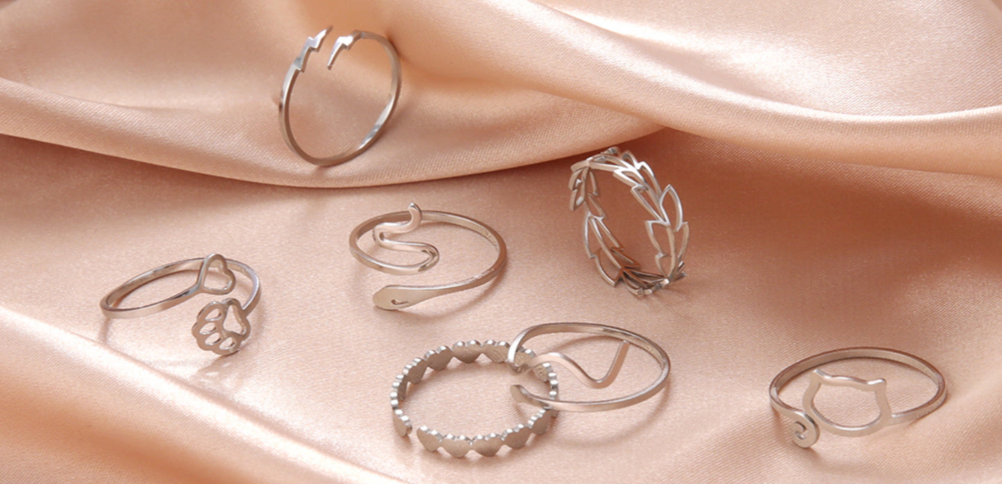 Open Heart-Cross Ring