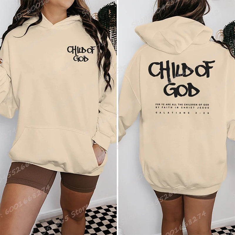 'Child Of God' Print Pullover Hoodie (Christian Apparel)