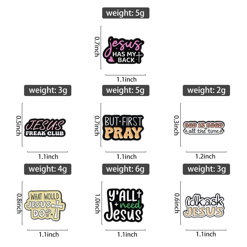 Cute CHRISTIAN Cartoon Enamel Pins