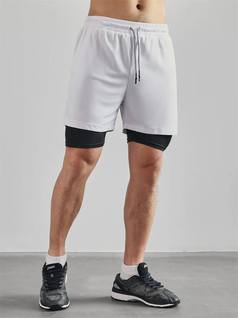 2-in-1 Men's Performance Angel Cross Shorts (Bible Printed)
