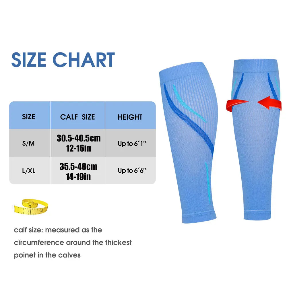 Unisex Calf Compression Sleeves (1 Pair)