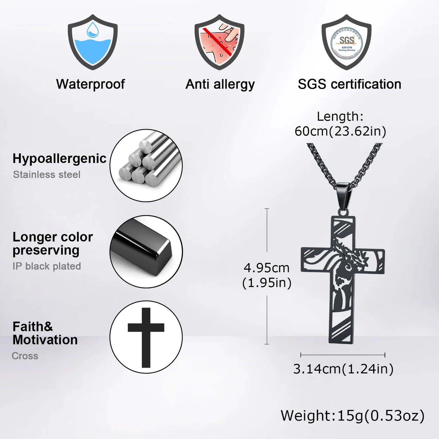 Fashion Cross Pendant Necklace