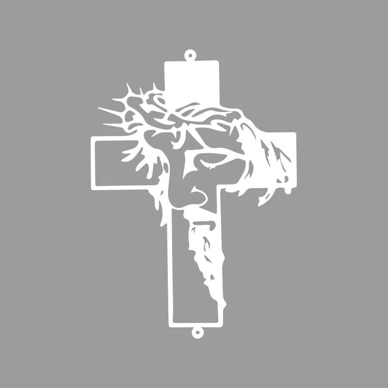 Jesus Cross Vinyl Decal Car Sticker