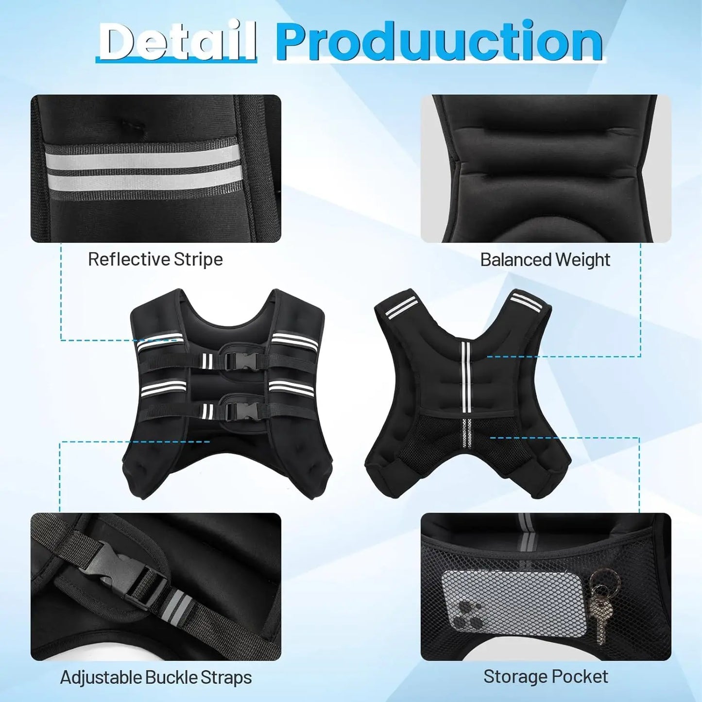 Weighted Vest w/Reflective Stripe