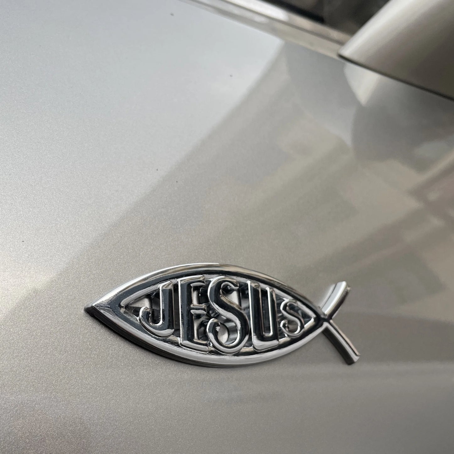 3D Metal "Jesus Fish" Emblem Decal