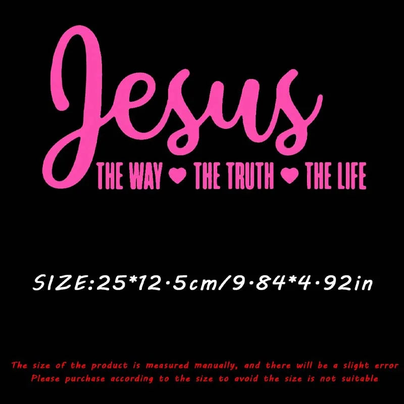 "Jesus The Way Truth Life" Vinyl Decal Car Sticker