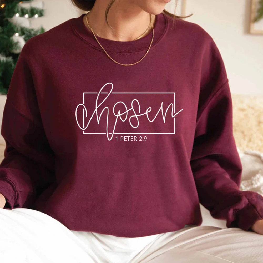 'Chosen' 1 Peter 2:9 Sweatshirt (Christian Apparel)