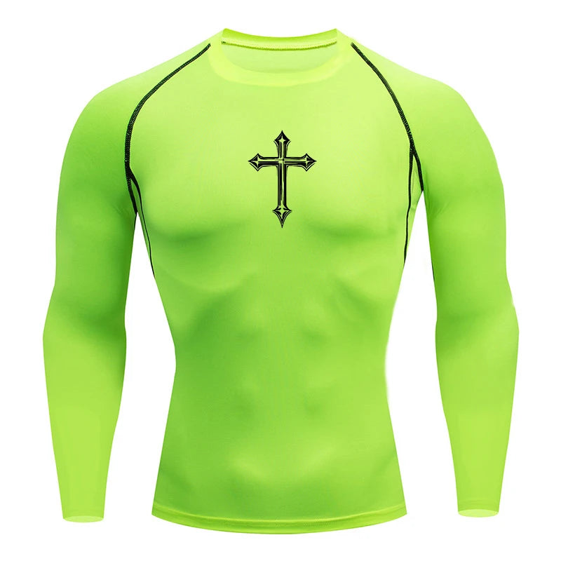 Cross-Print Compression Tee