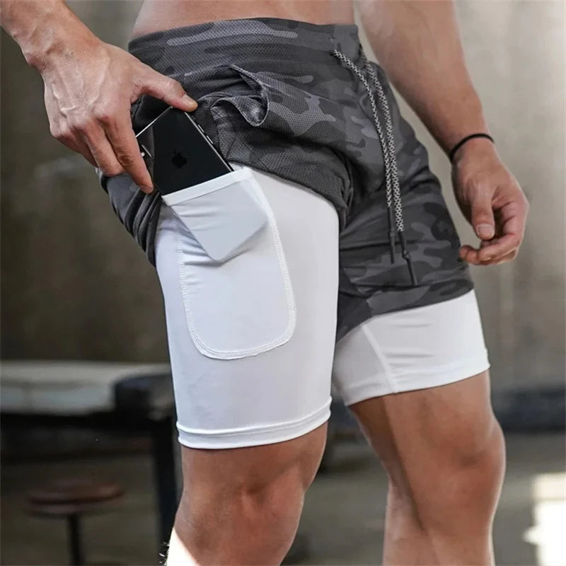 2-in-1 Men's Performance Shorts (Bible Printed)