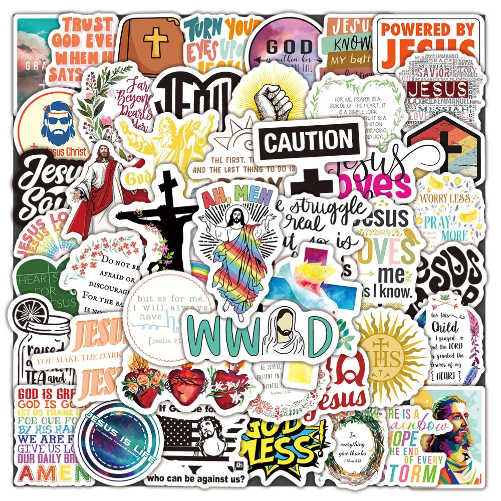 Christian Graffiti Decal Stickers (50 pcs)