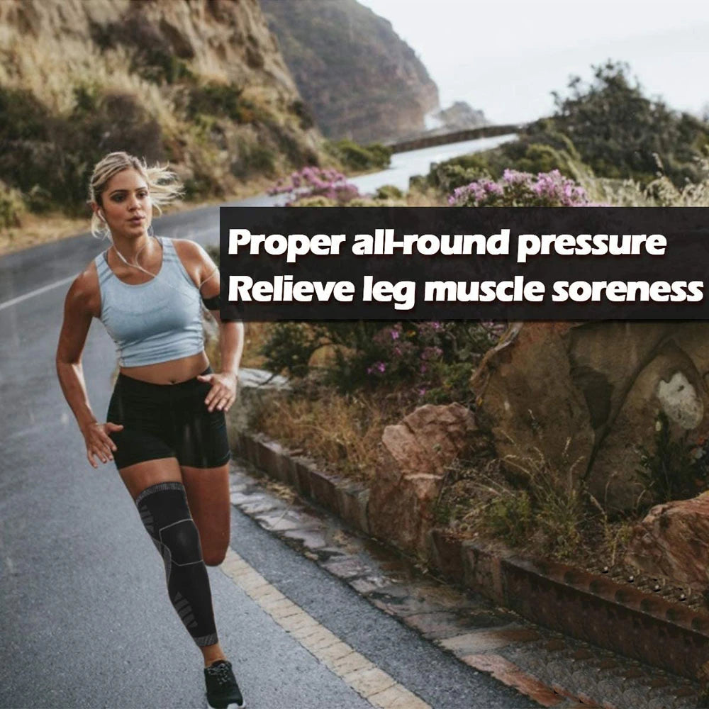 Long Leg Knee Brace Compression Sleeves