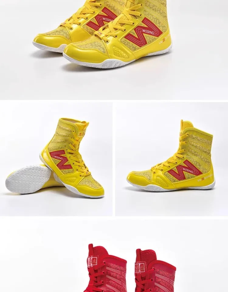 "Leopard Print" Professional Boxing/Wrestling Shoes