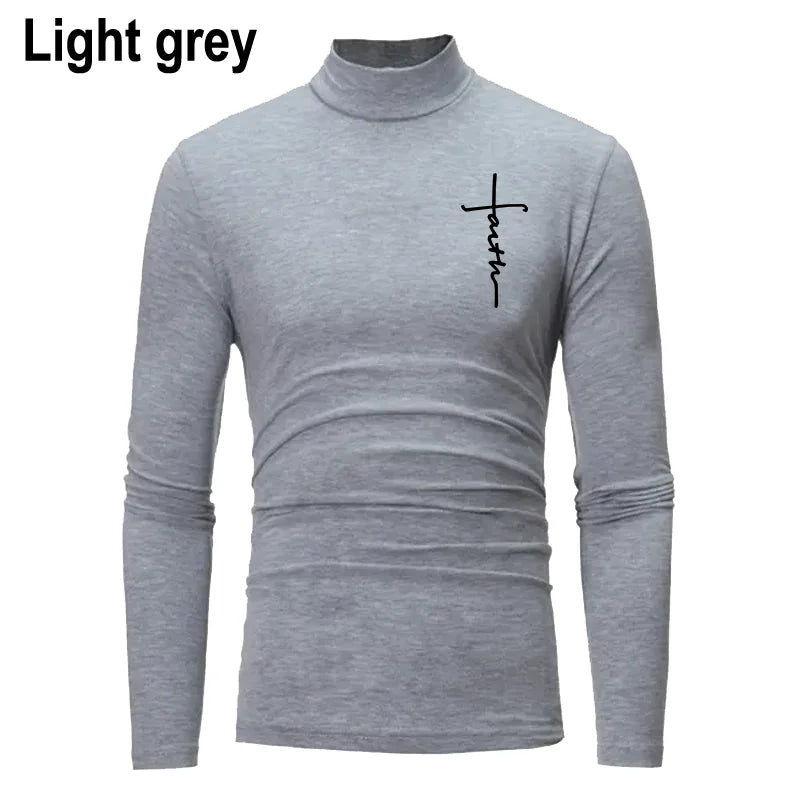 Long-Sleeved Compression High-Neck 'FAITH' Tee
