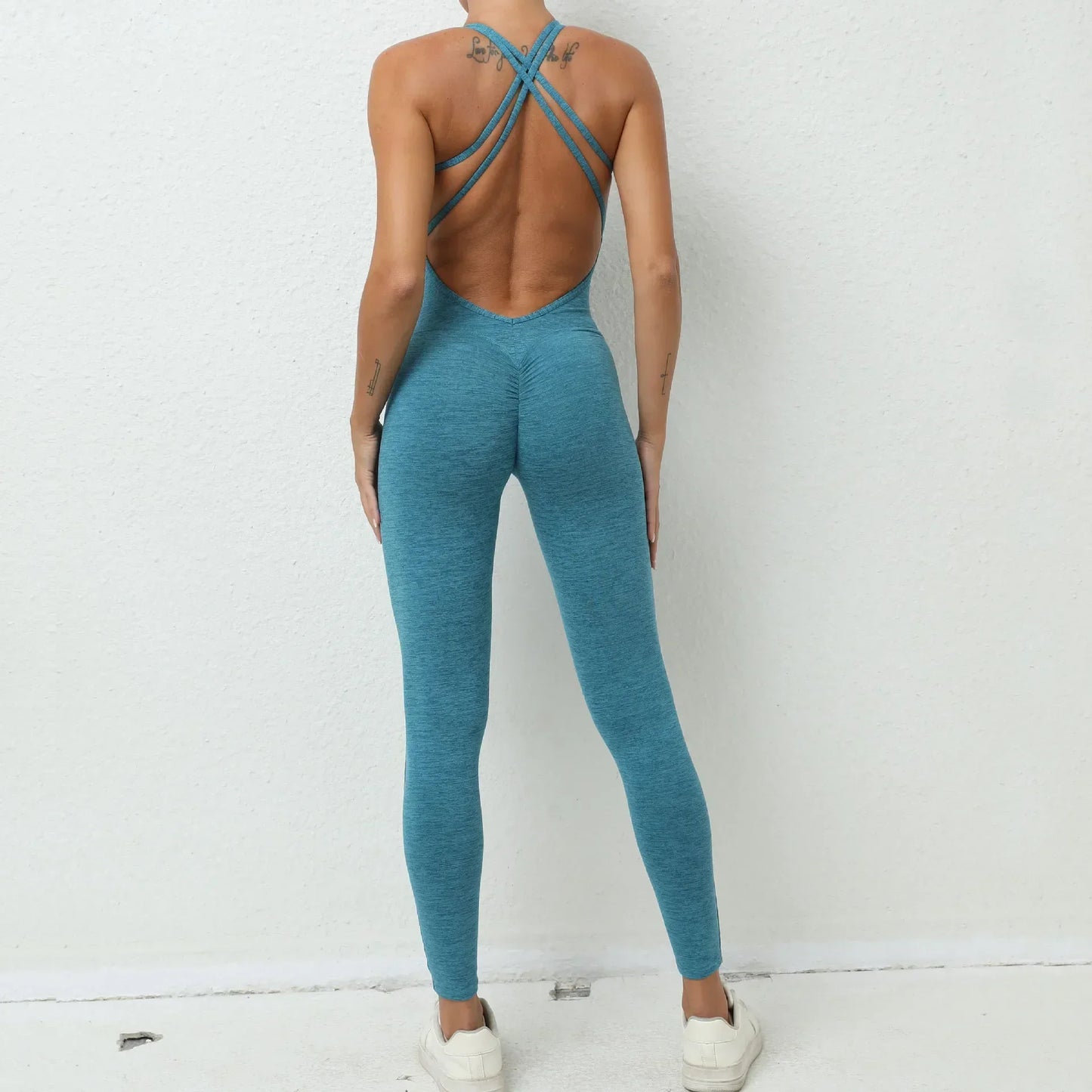 Seamless Hip-Lifting Fitness Jumpsuit