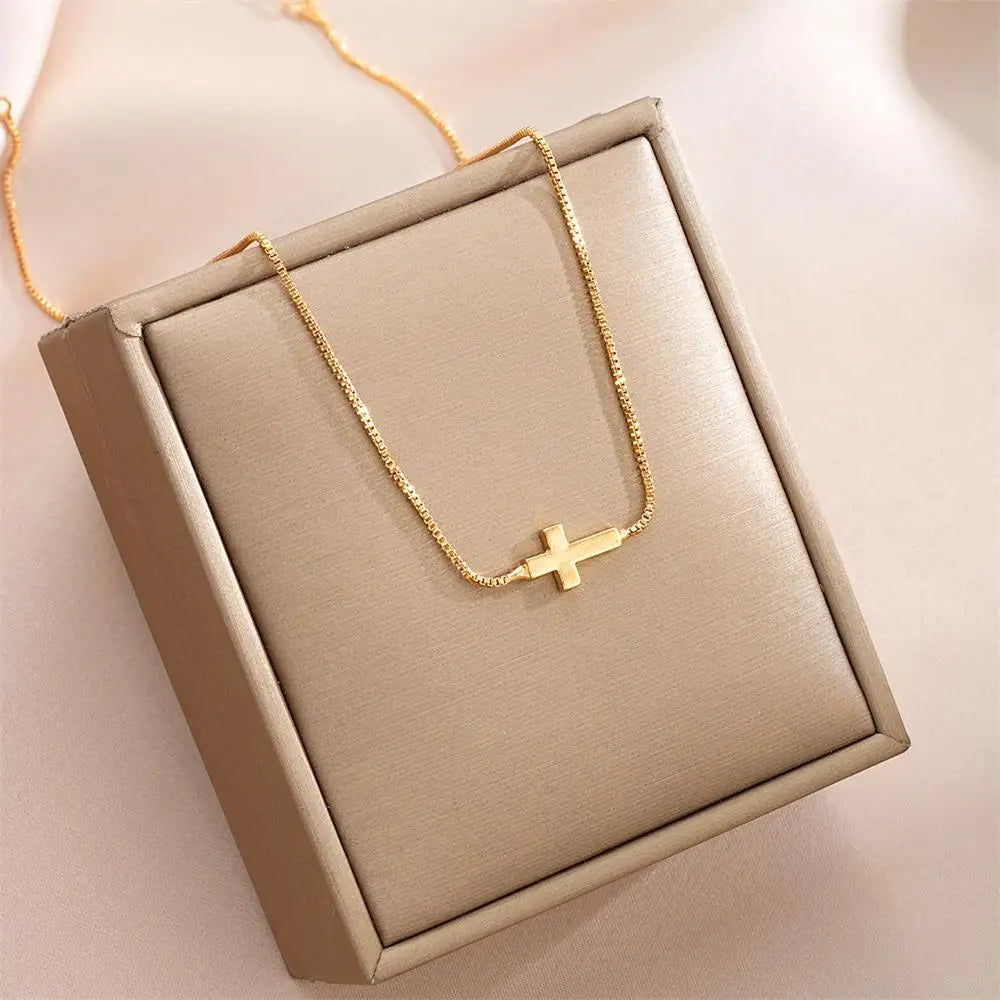 Mini Cross Pendant Necklace