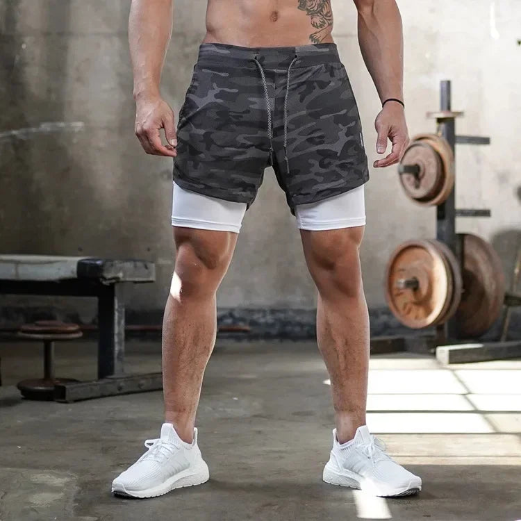 Assorted Y2K Cross Print 2-in-1 Compression Shorts