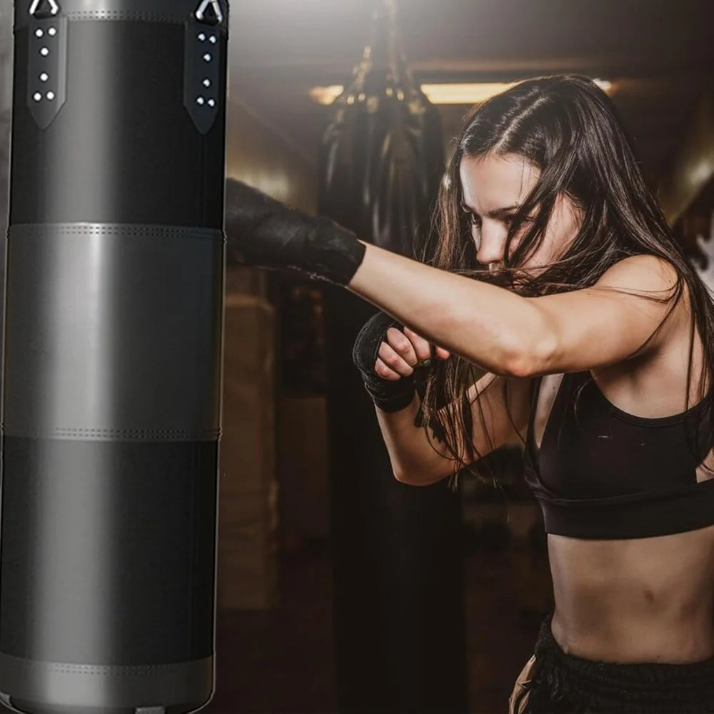 Heavy Boxing Bag Set (w/12OZ Boxing Gloves, Jump Rope, Wraps & Grip Trainer)