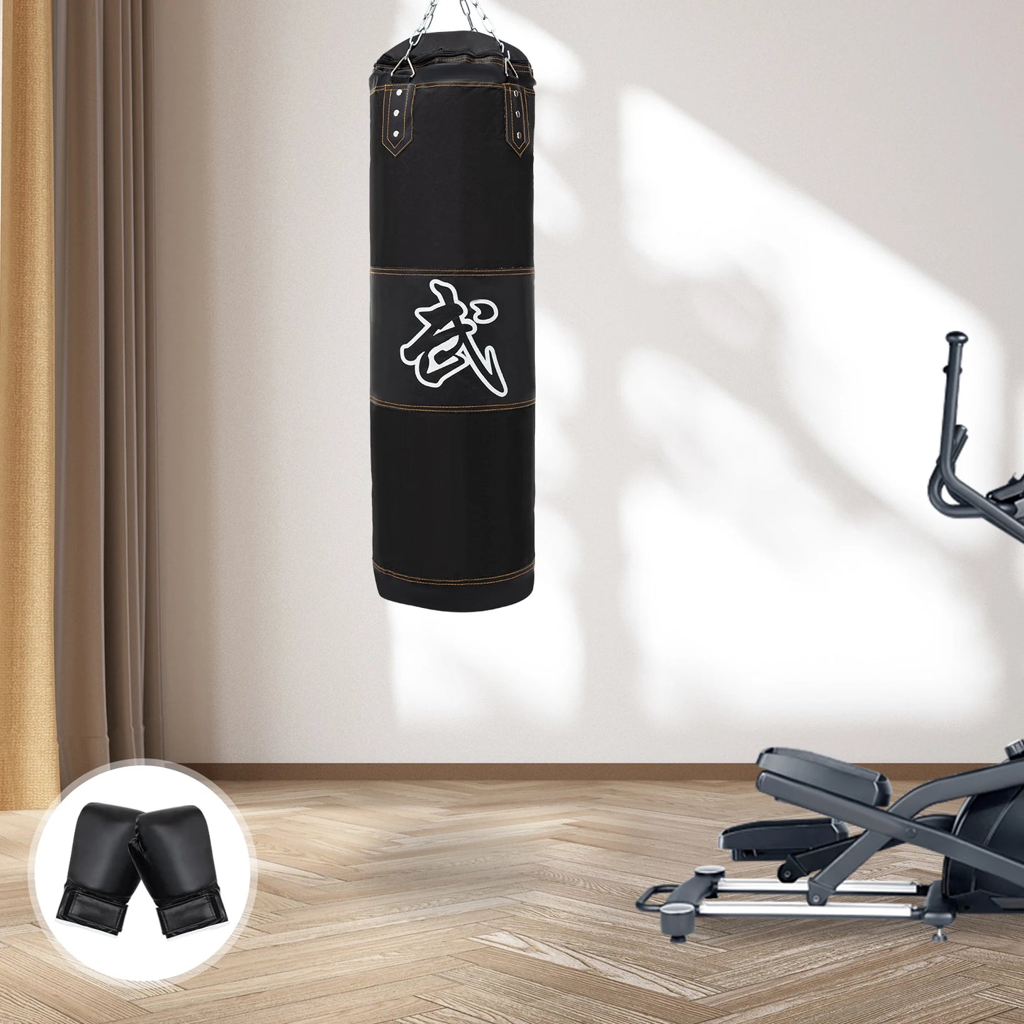 Heavy Boxing Bag w/Metal Chain Hook Carabiner (Unfilled) #2