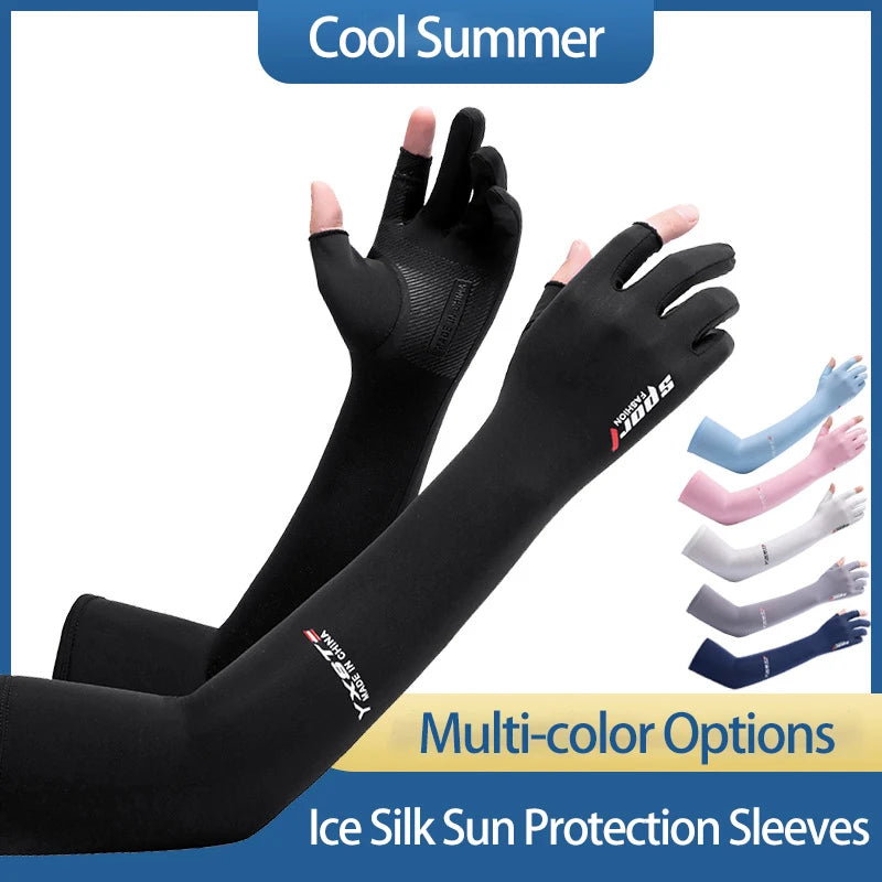 Ice Silk 2-Finger Compression Arm Sleeves