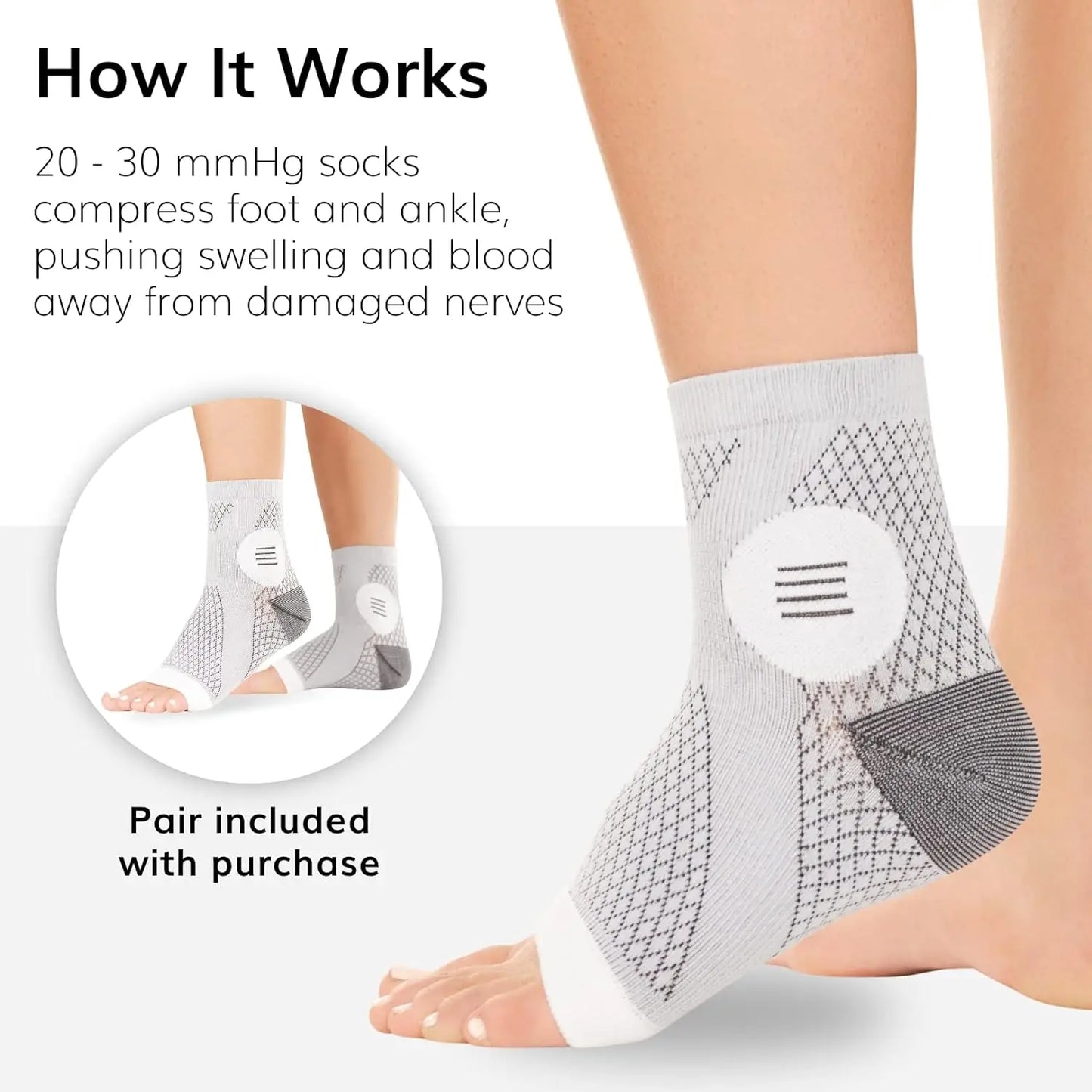 Compression Neuropathy Ankle Gout Socks (1 Pair)
