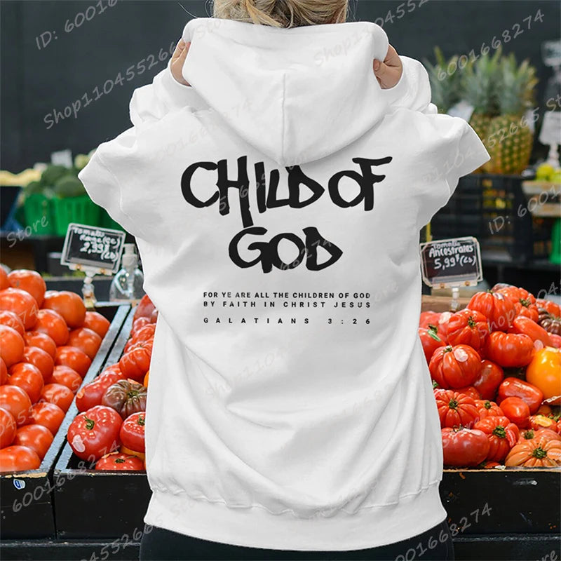 'Child Of God' Print Pullover Hoodie (Christian Apparel)