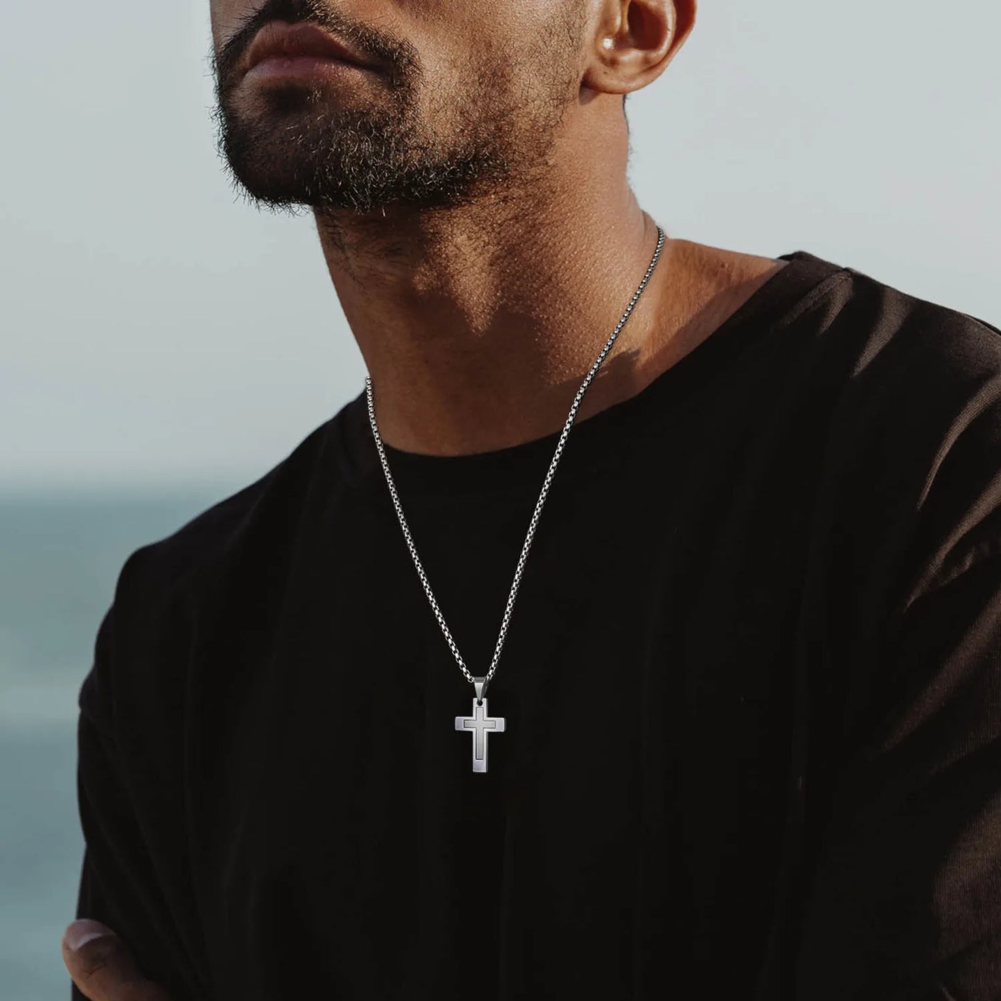 Stainless Steel Cross Pendant Necklace