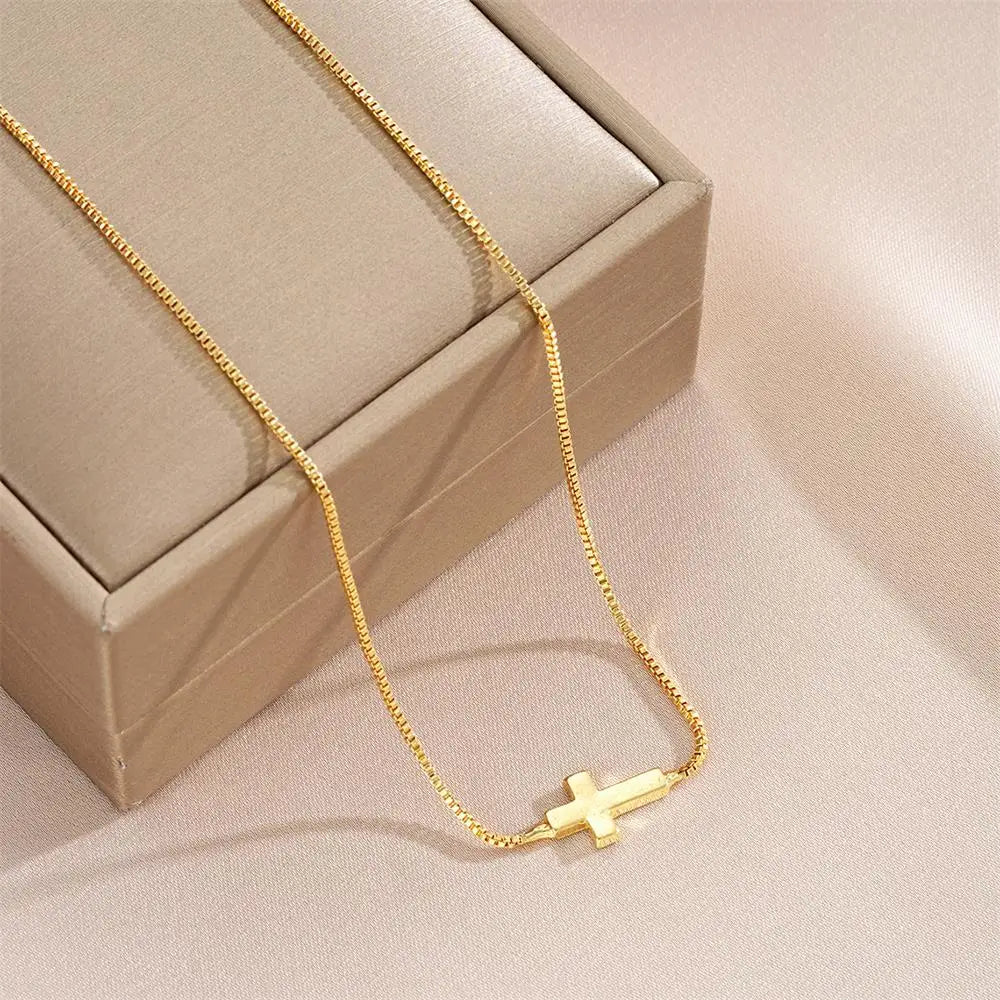 Mini Cross Pendant Necklace