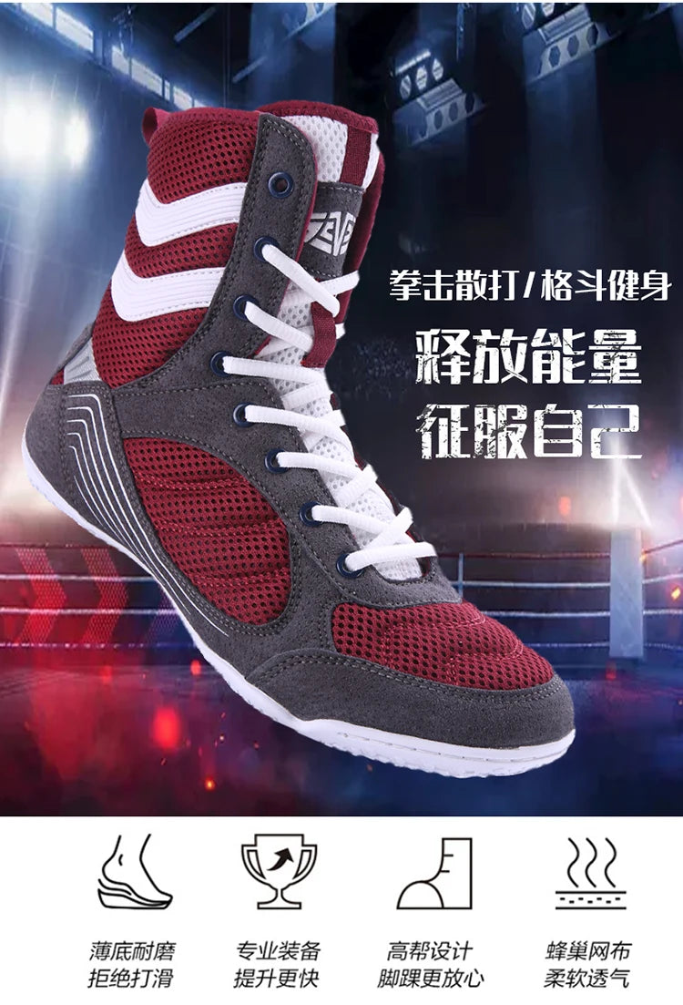 Breathable Professional Boxing/Wrestling Shoes #2