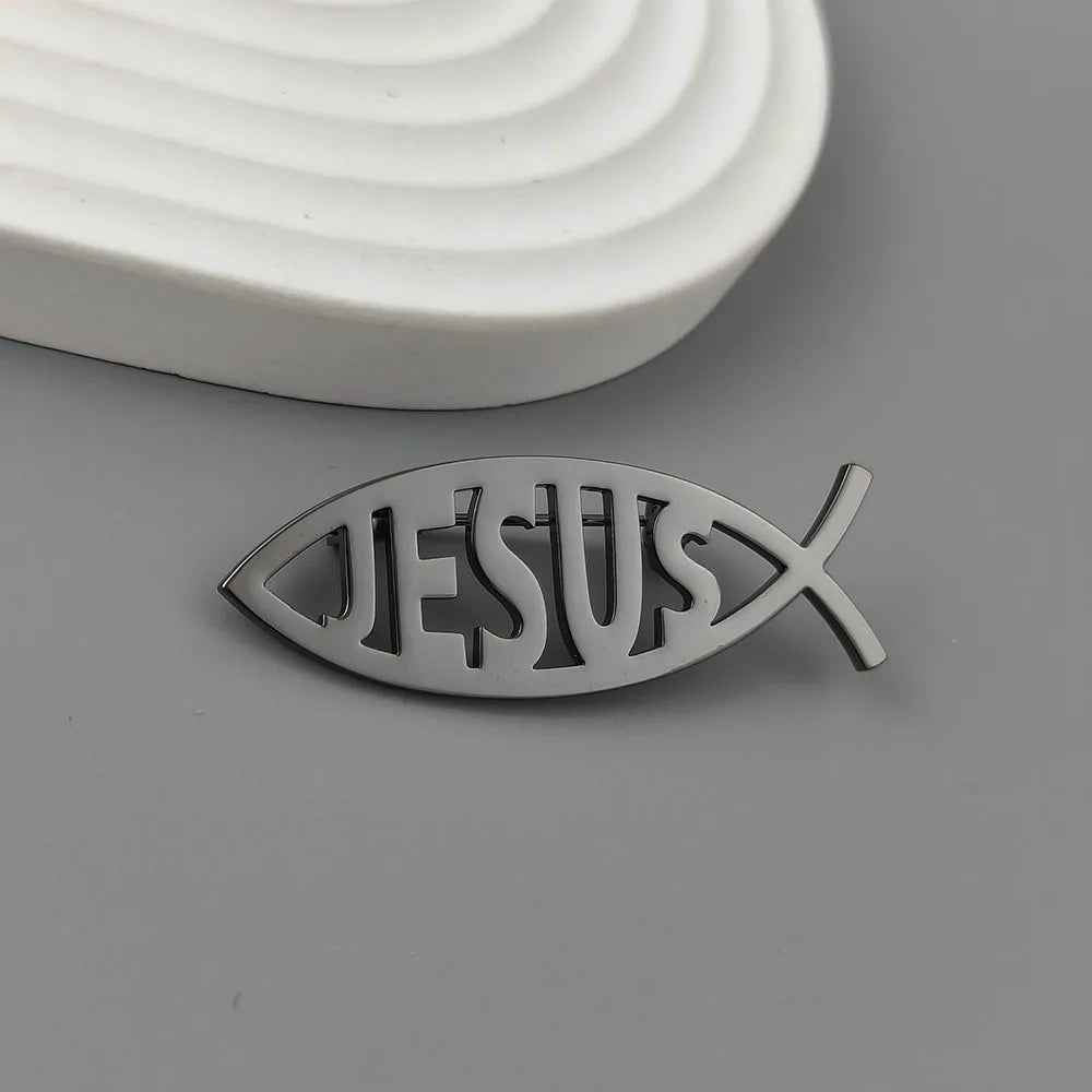 Stylish "Jesus Fish" Brooch