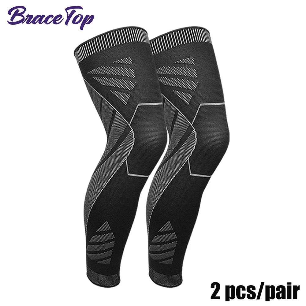 Long Leg Knee Brace Compression Sleeves