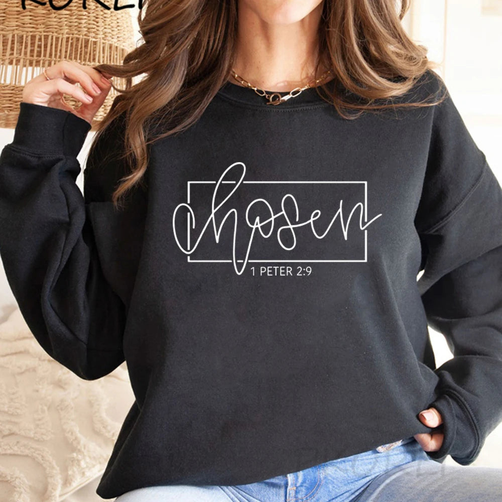 'Chosen' 1 Peter 2:9 Sweatshirt (Christian Apparel)