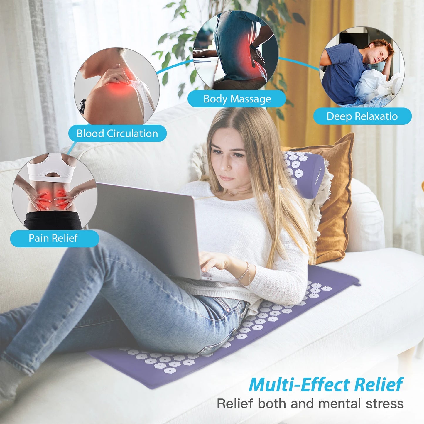 Yoga Acupressure Massage Mat Set #2