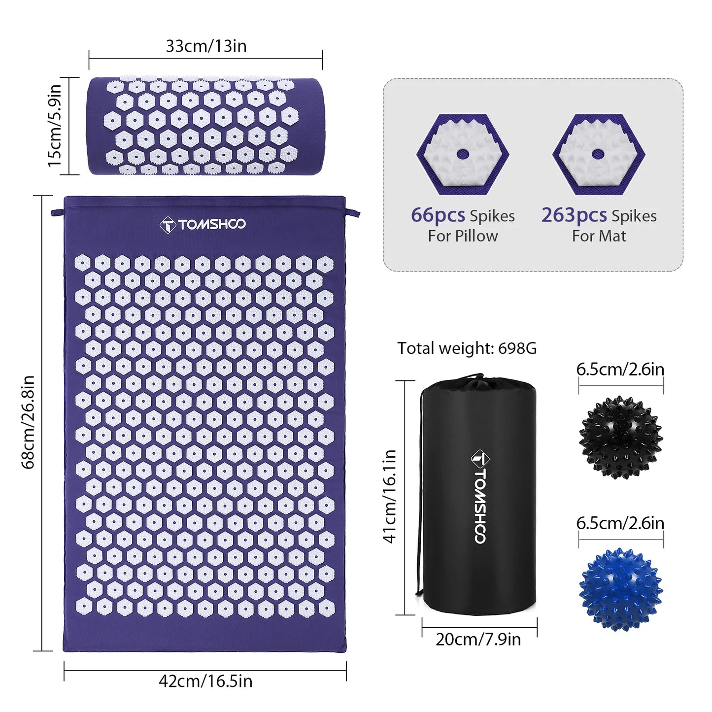 Yoga Acupressure Massage Mat Set #2
