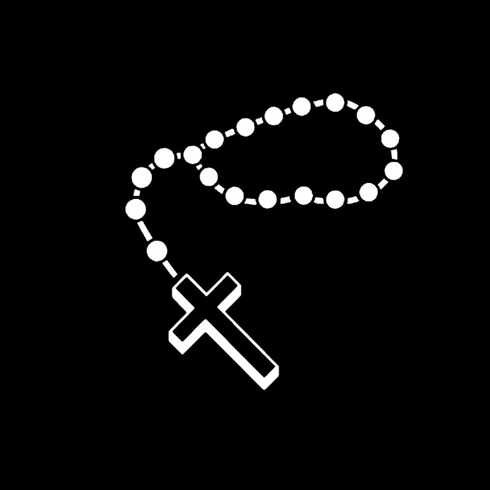 Cross Chain Vinyl Decal Car Sticker