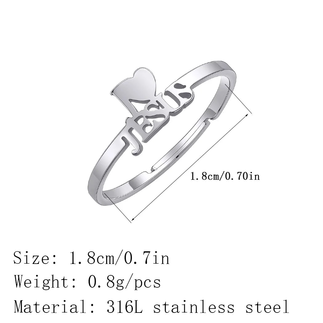 Classic "I Heart Jesus" Ring