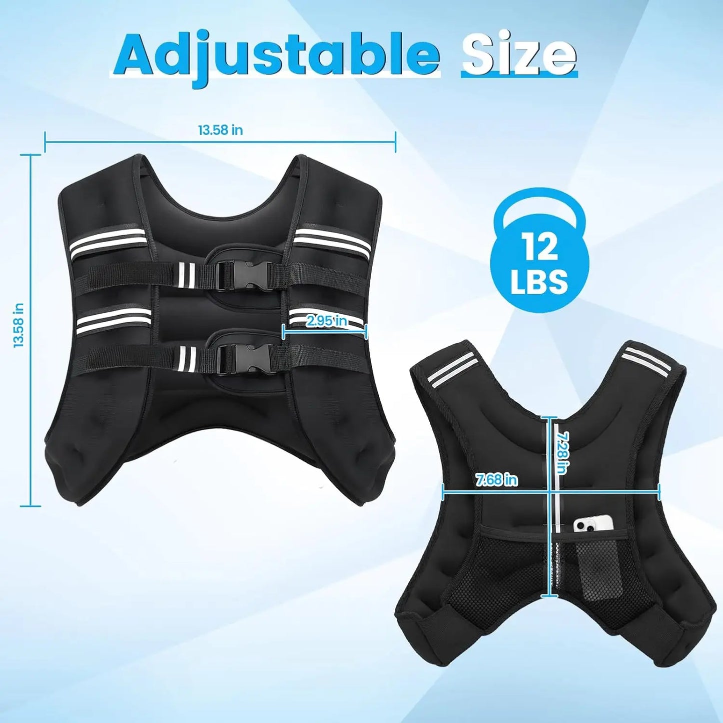 Weighted Vest w/Reflective Stripe
