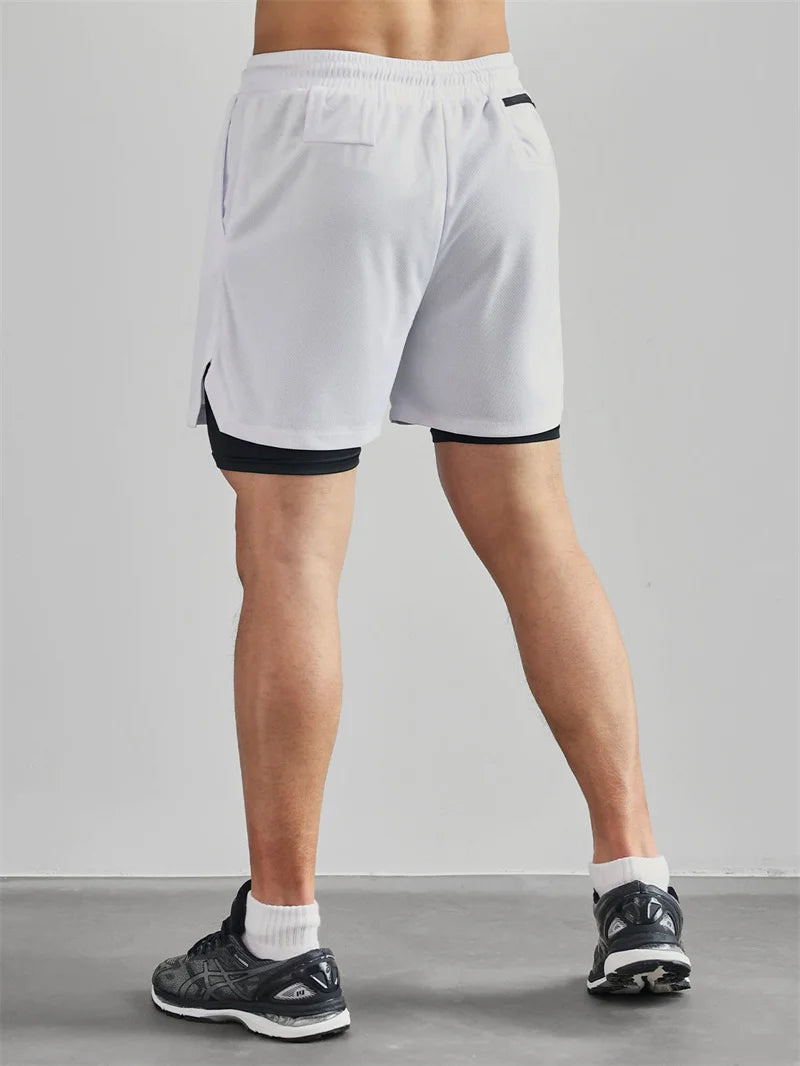 2-in-1 Men's Performance Angel Cross Shorts (Bible Printed)