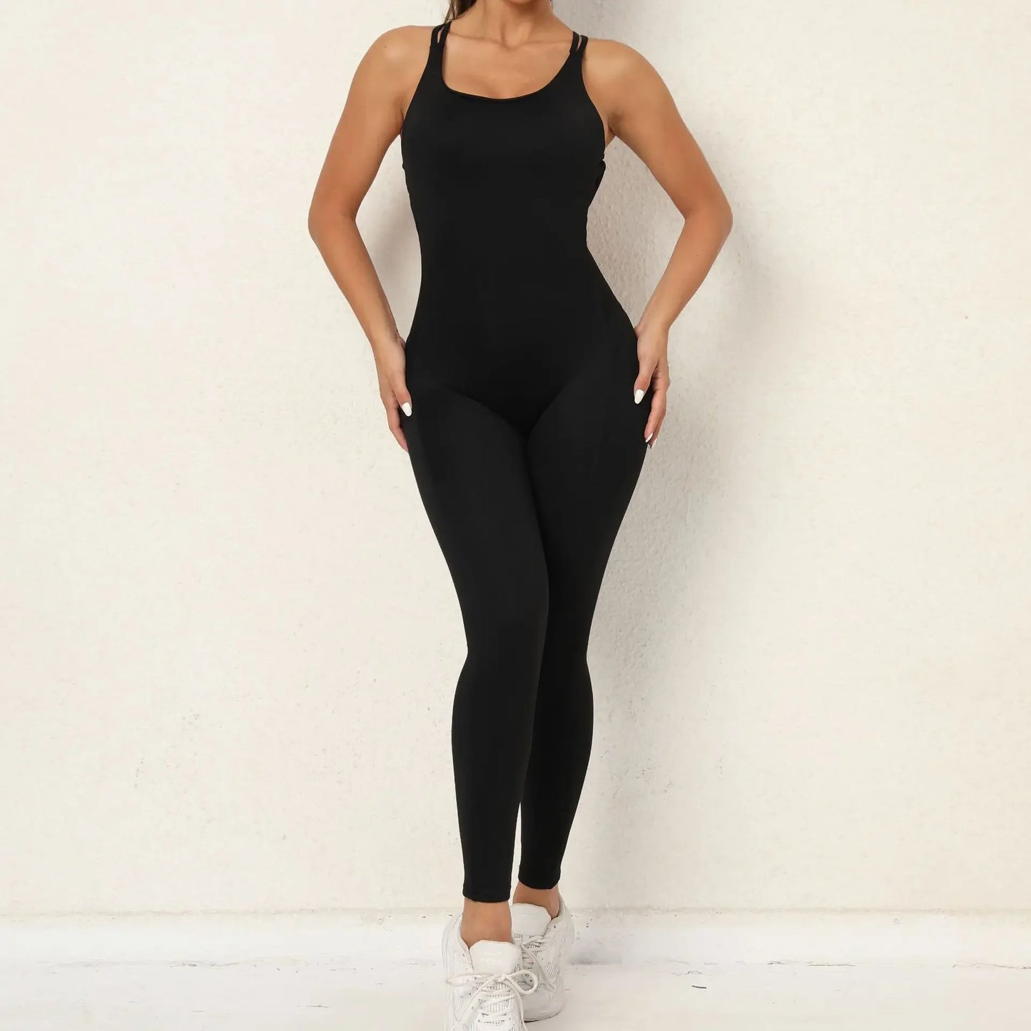 Seamless Hip-Lifting Fitness Jumpsuit