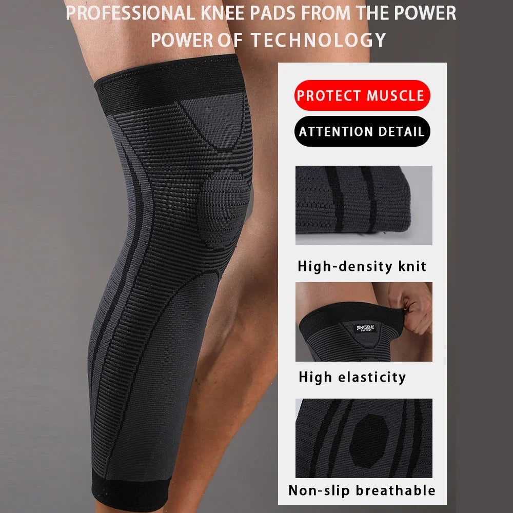 Long Leg Compression Sleeves + Knee Support