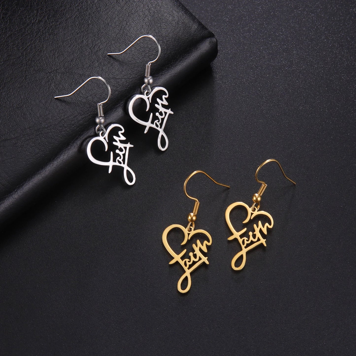 Faith Heart Earrings