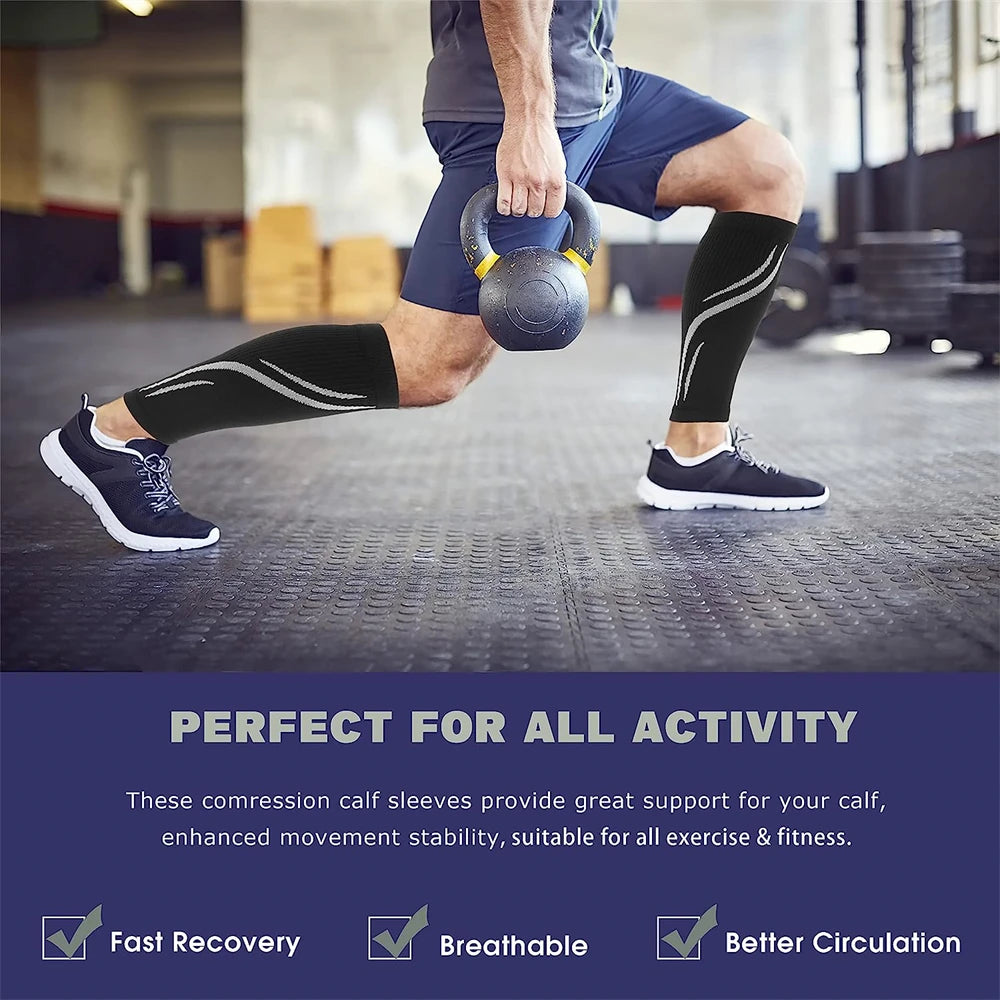 Unisex Calf Compression Sleeves (1 Pair)