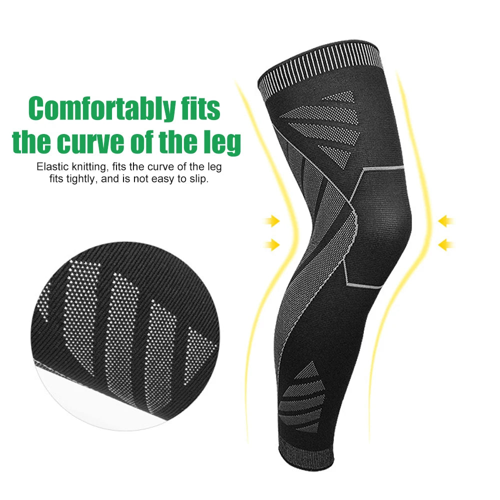 Long Leg Knee Brace Compression Sleeves