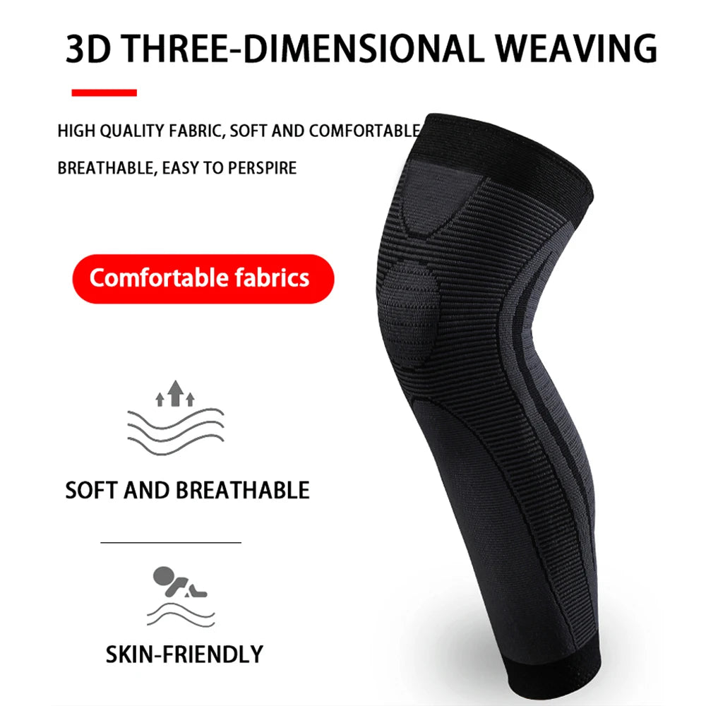 Long Leg Compression Sleeves + Knee Support